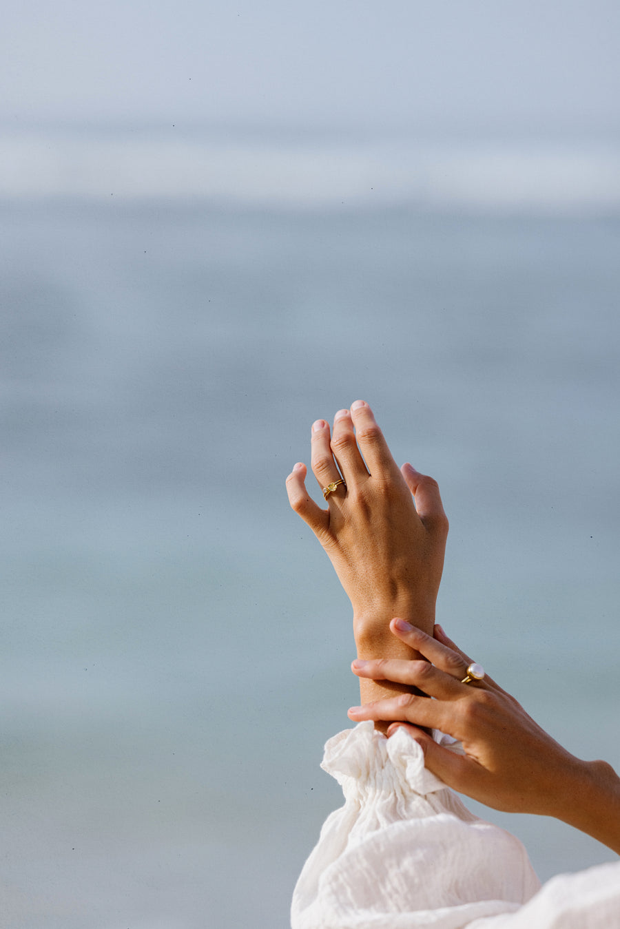 Moon Drop Pearl Ring