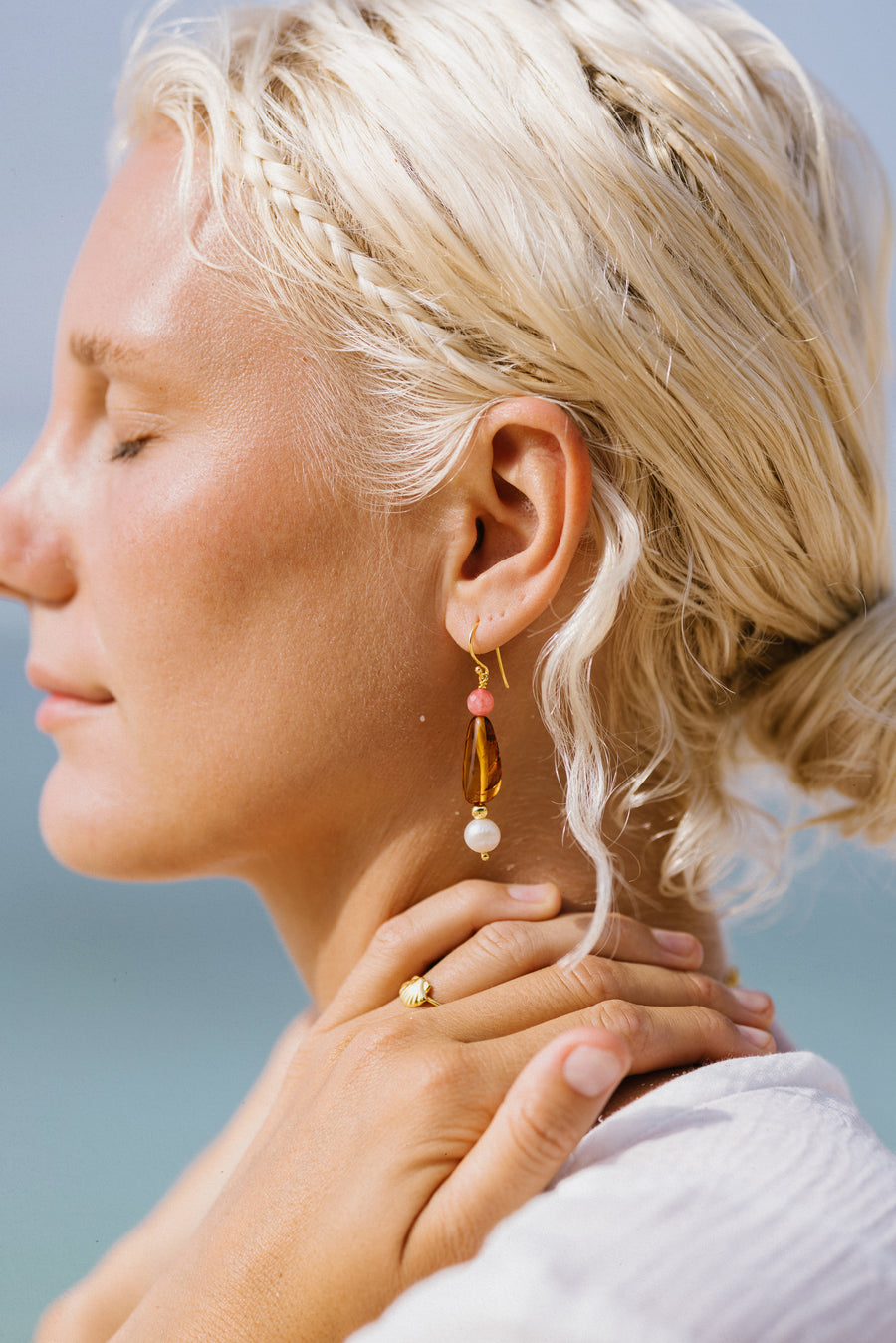 Amber Blossom Earrings