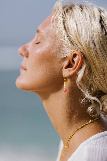 Amber Petals Earrings