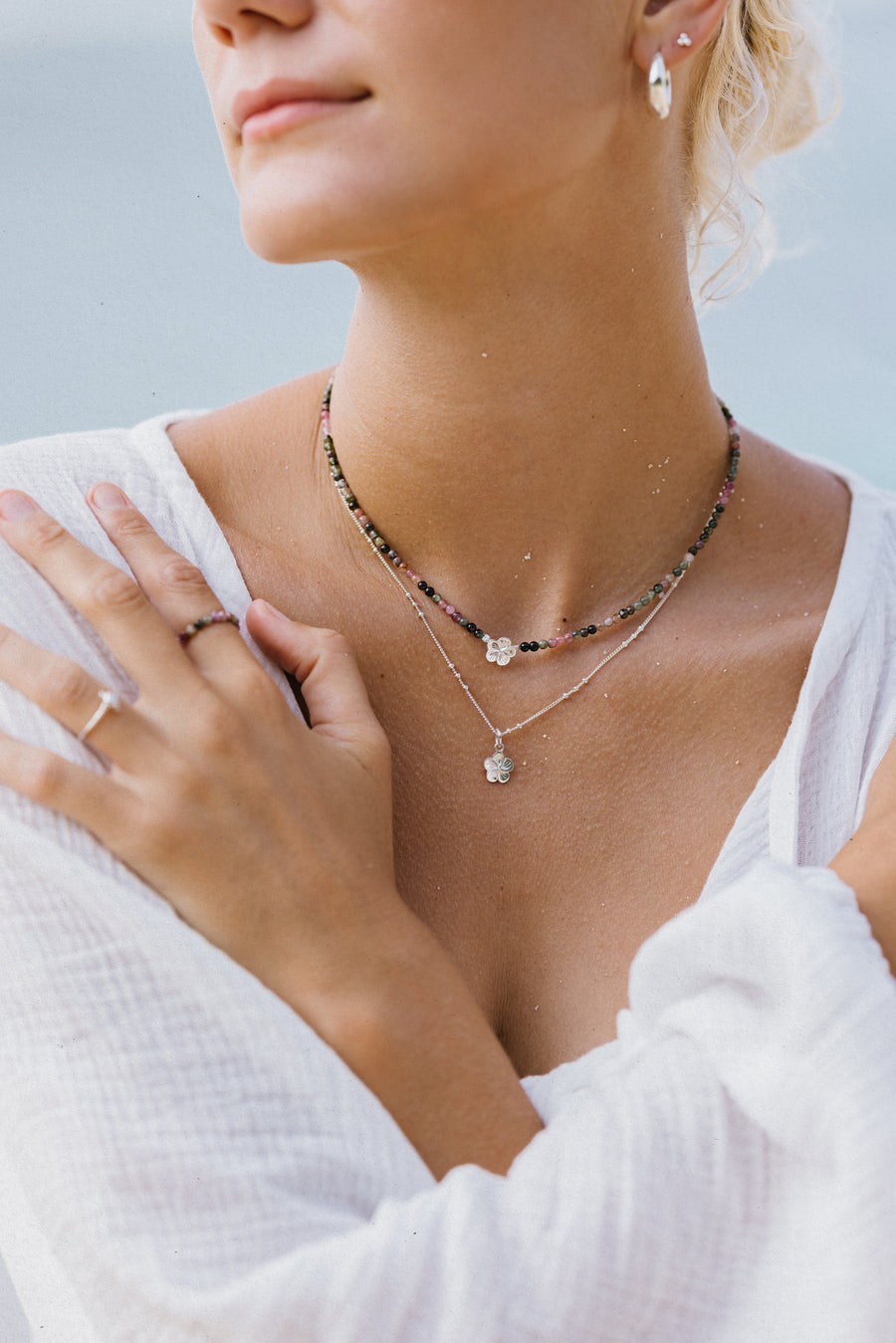 Bali Flower Tourmaline Chocker