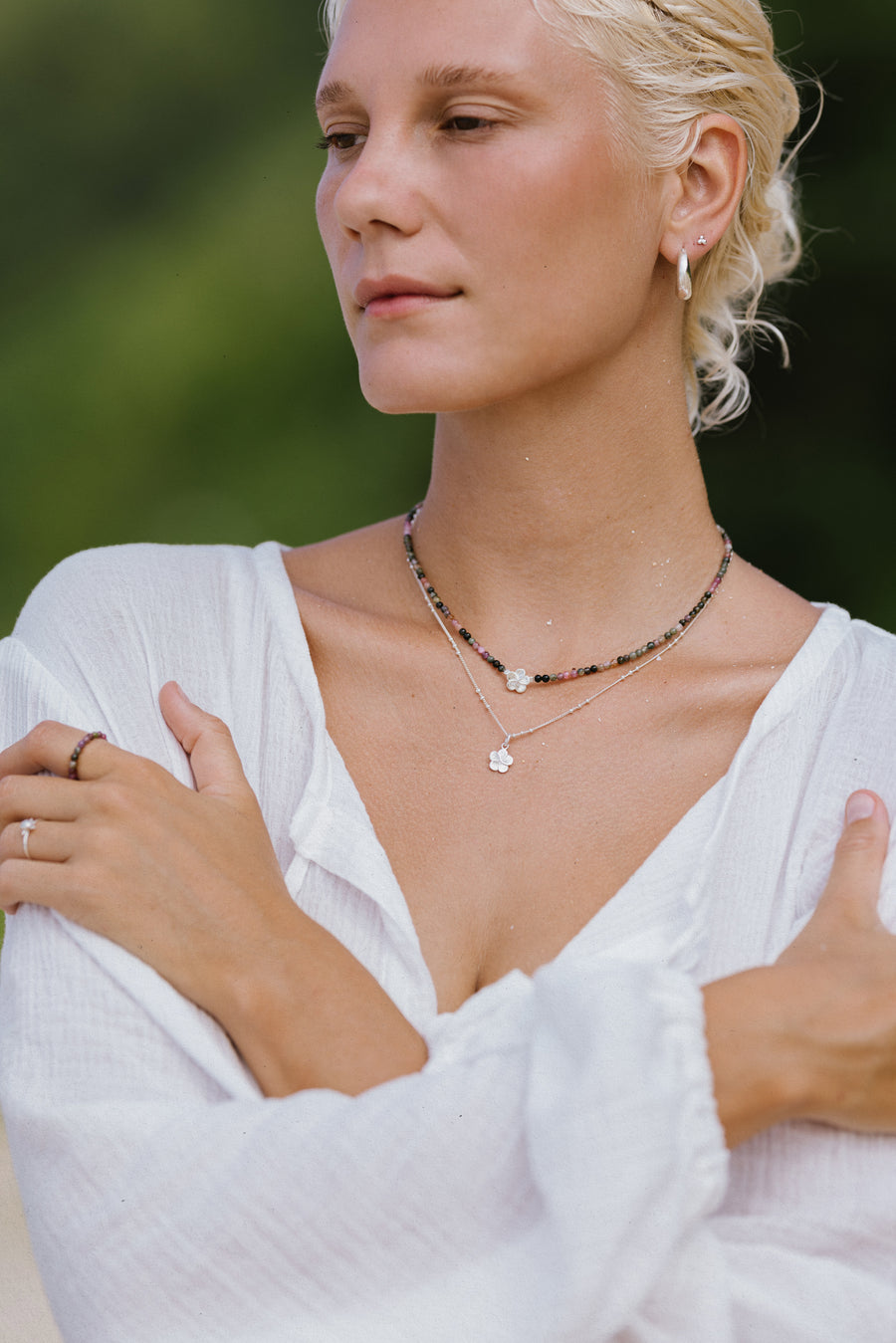 Bali Flower Tourmaline Chocker