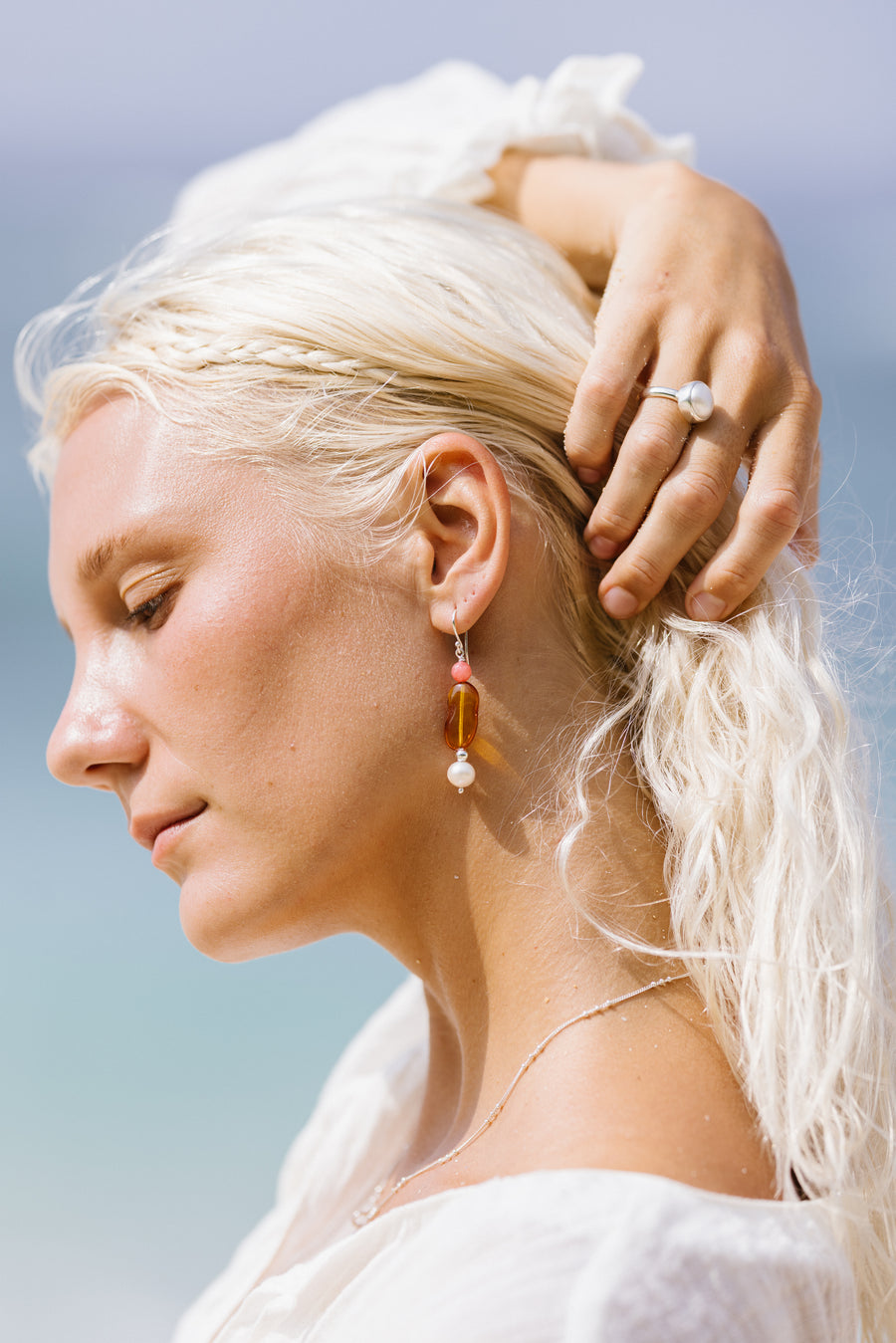 Amber Blossom Earrings