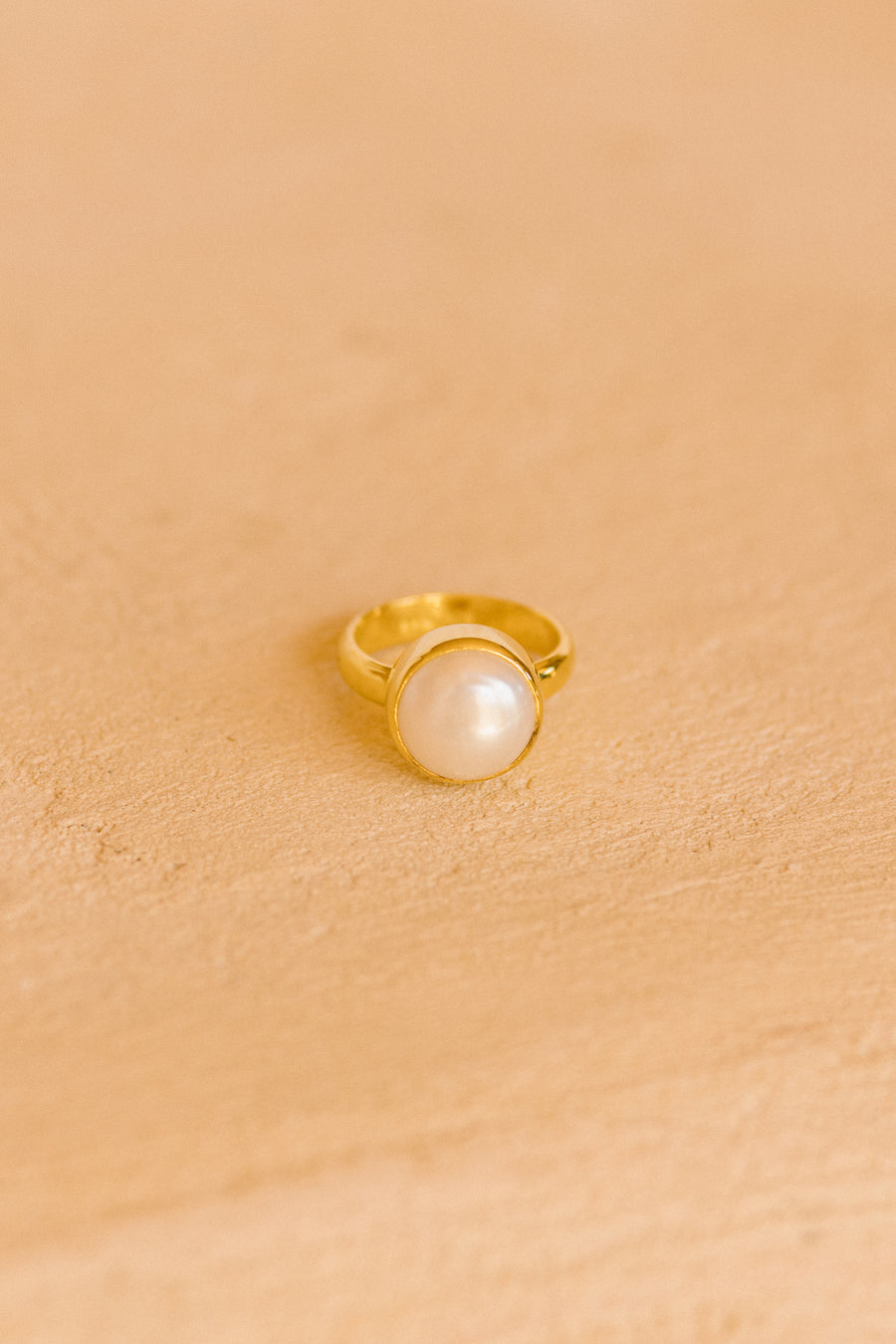 Moon Drop Pearl Ring