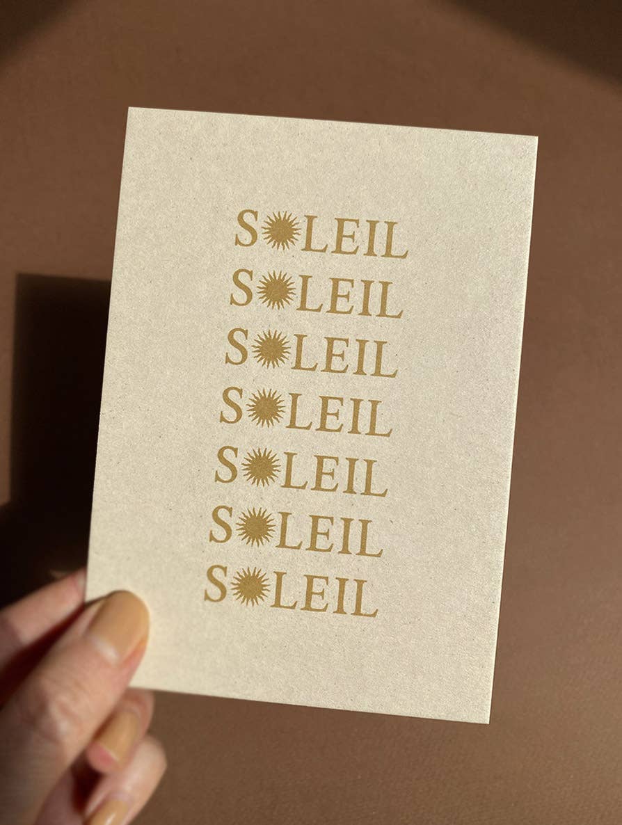 SOLEIL SOLEIL SOLEIL - POSTCARD - SUNSHINE CARD 🌞