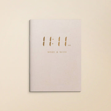 11:11 MAKE A WISH - BLANK JOURNAL - GOLD - SUSTAINABLE