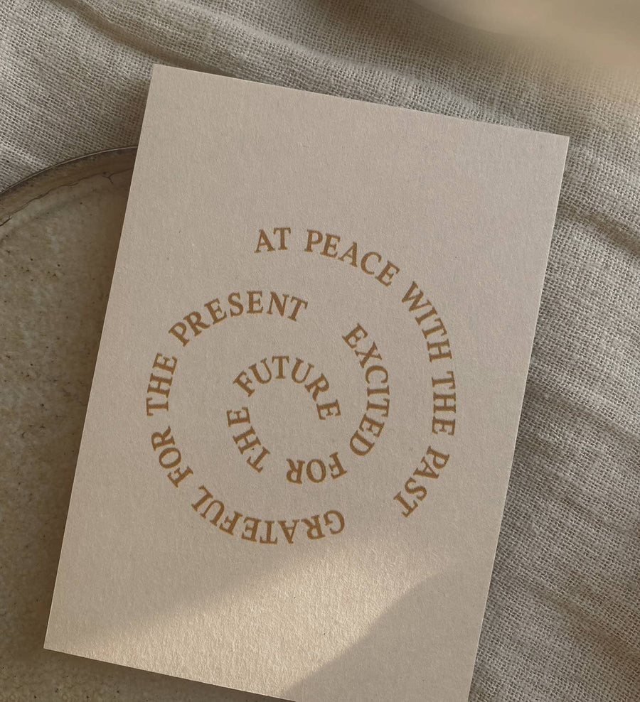 AT PEACE WITH THE PAST... EXCITED FOR THE FUTURE - MINI CARD