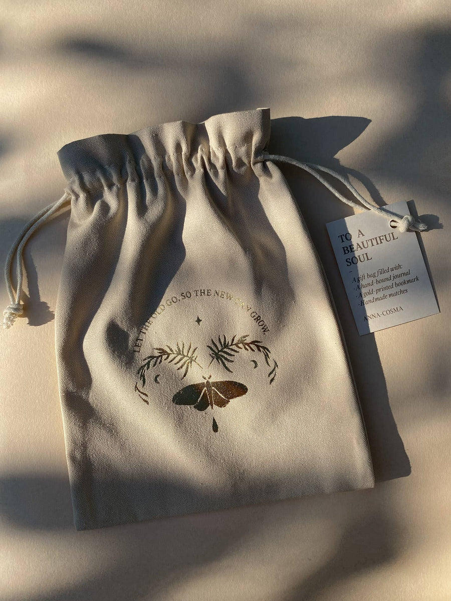 GIFT SET - LET THE OLD GO.. - GIFT BAG, JOURNAL AND BOOKMARK