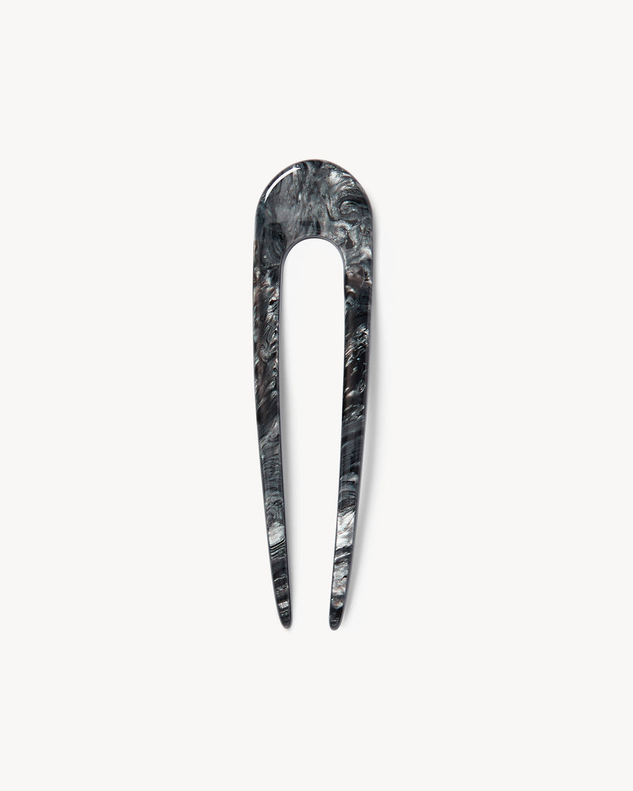 French Hair Pin in Obsidian