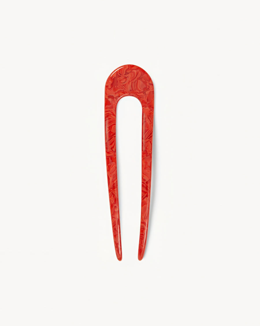 French Hair Pin in Poppy