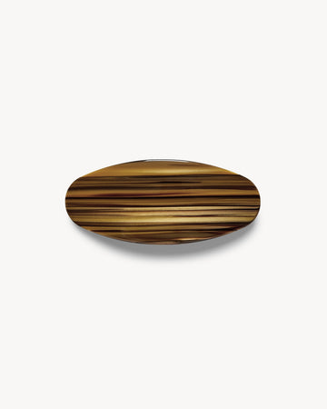 Jumbo Oval Clip in Tiger's Eye