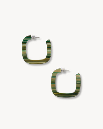 Midi Square Hoops in Meadow