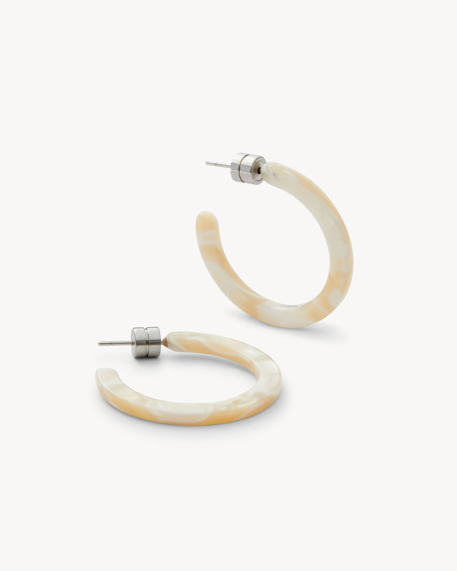 Mini Hoops in Ivory