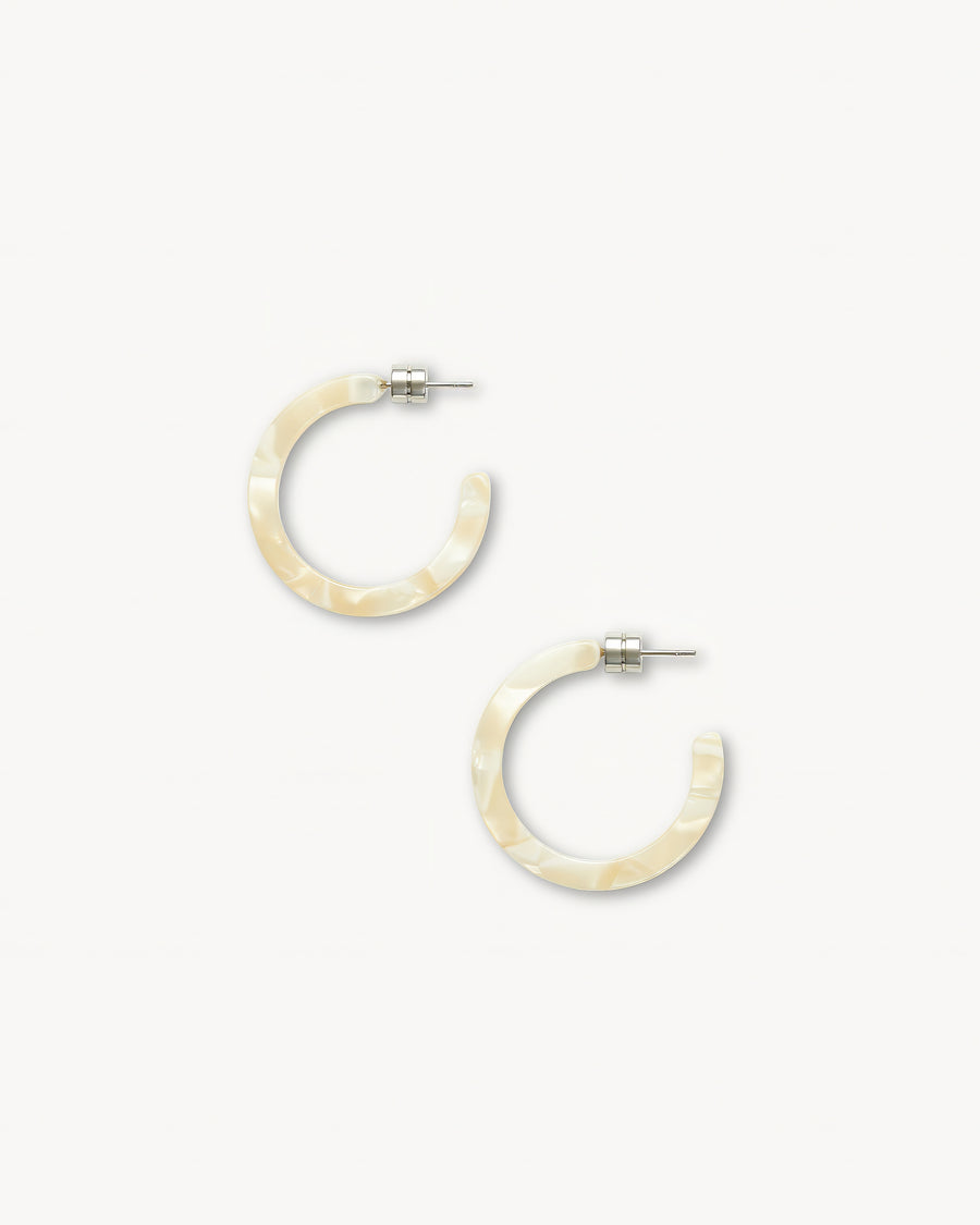 Mini Hoops in Ivory