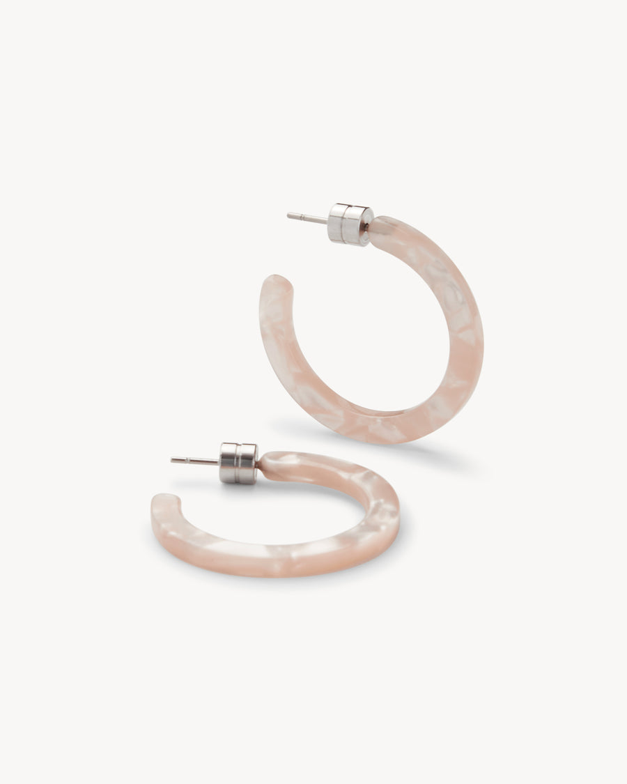 Mini Hoops in Peach