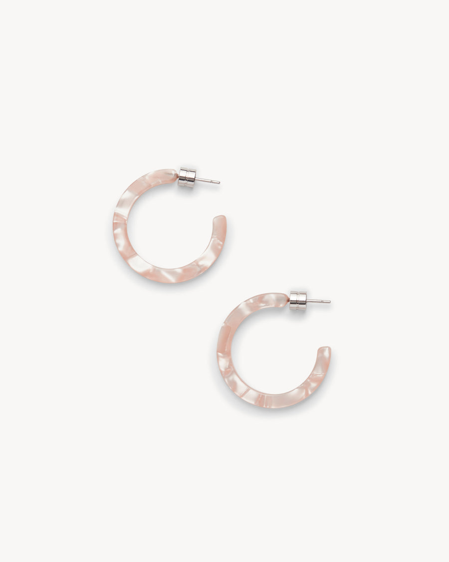 Mini Hoops in Peach