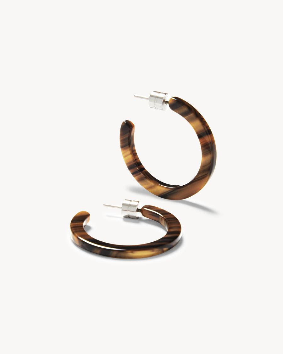 Mini Hoops in Tiger's Eye