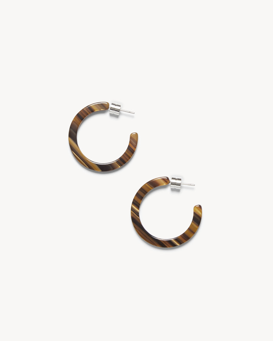 Mini Hoops in Tiger's Eye