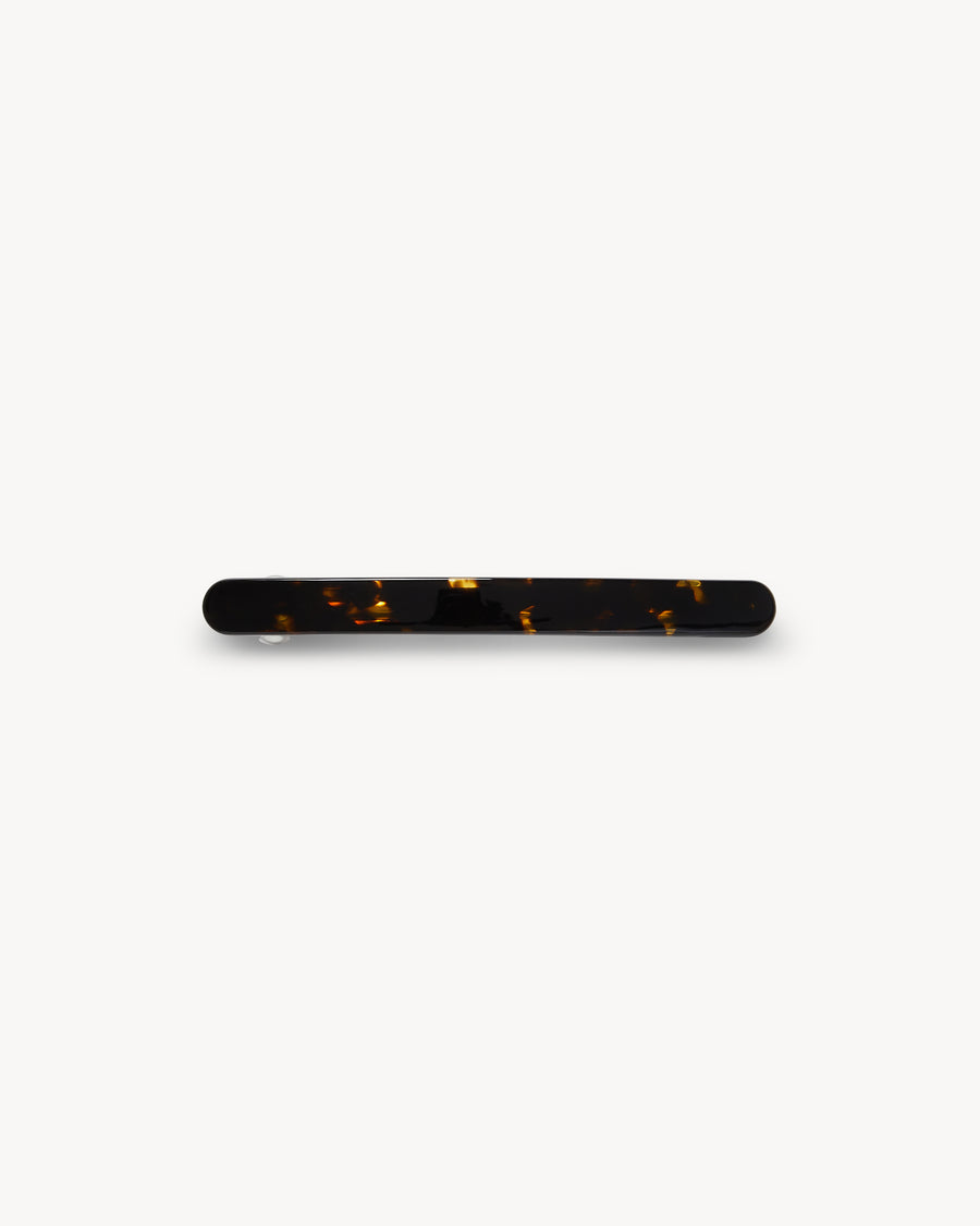 Slim Paris Barrette in Dark Tortoise