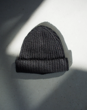 WOOLY KNIT BEANIE BJON BONBON BLACK