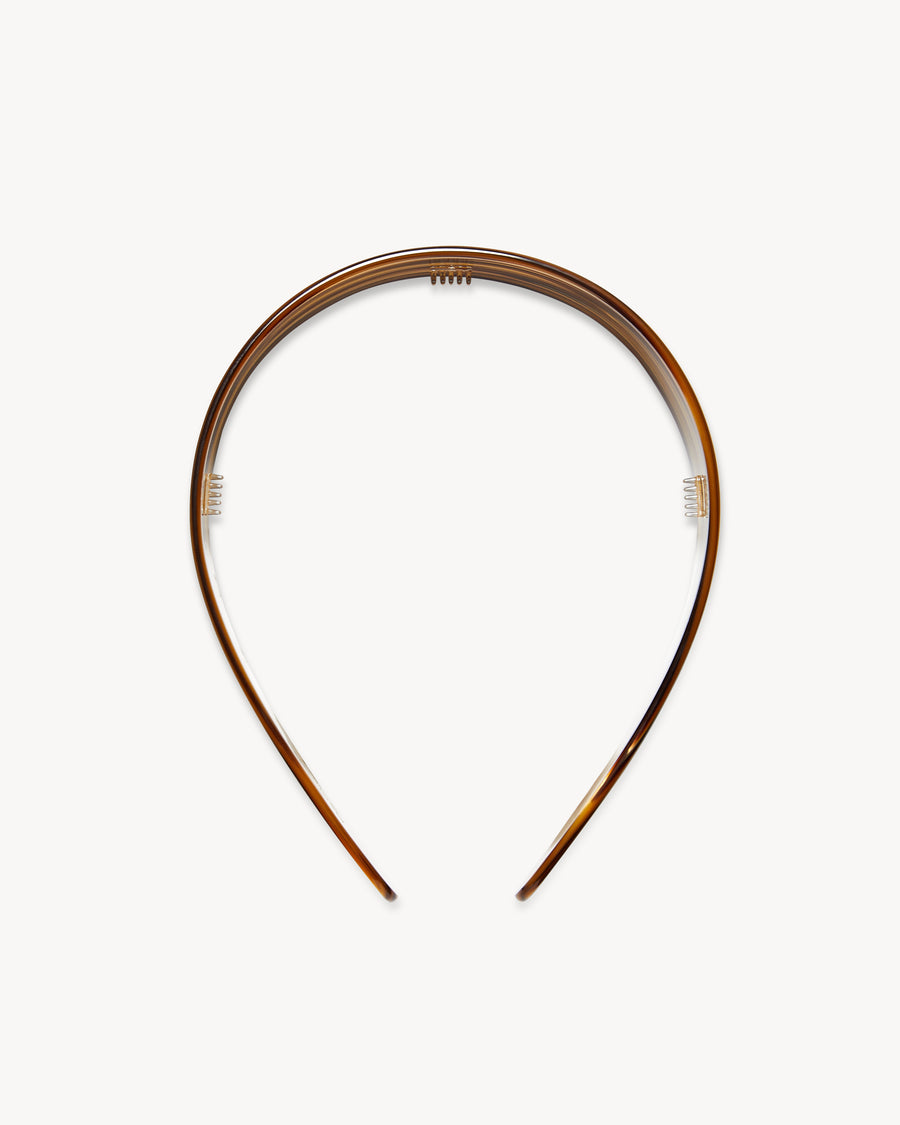 Wide Headband in Tiger's Eye