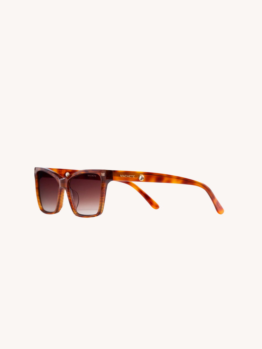 Sally - Sunglasses in Dark Tortoise Stripe