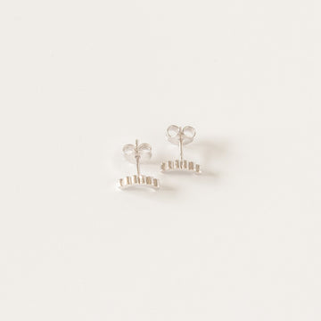 Ingranaggi Smile Studs in Silver