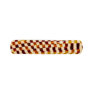 No. 3 Heirloom Clip in Tortoise Checker